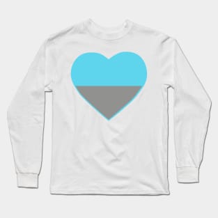 Pride Flag Heart Autosexual Long Sleeve T-Shirt
